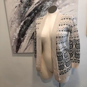 Cream Owl Cardigan/Sweater